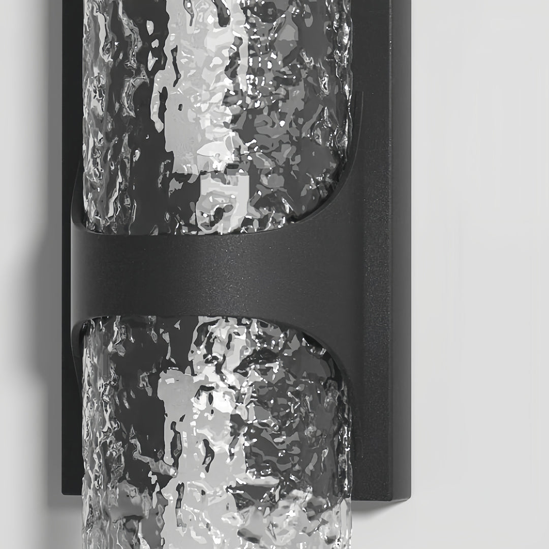 Modern Black Outdoor Wall Sconce with Integrated LED Lighting