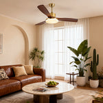 Aurelia Retro Wooden Ceiling Fan with Integrated LED Light and Remote