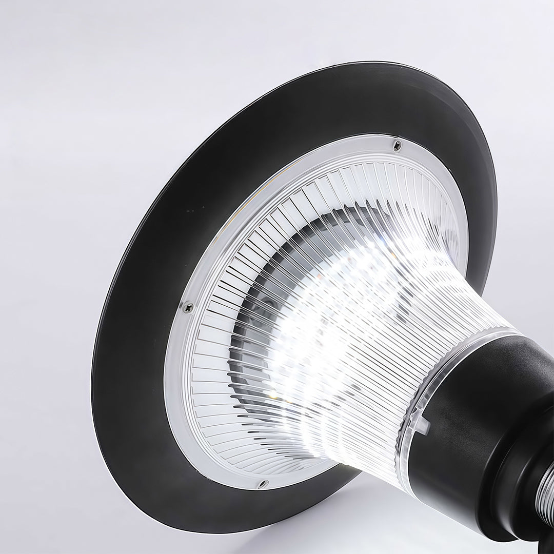Aria Solar Wall Sconce — Black Aluminum Outdoor Light