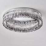Lumière Cristal LED Ceiling Light – French Crystal Flush Mount in Polished Chrome