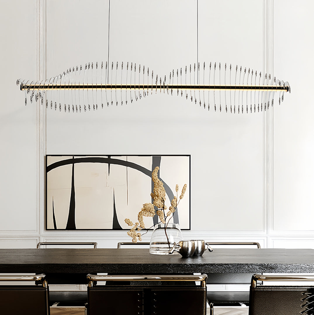 Spiral LED Pendant Light – Modern Linear Suspension for Dining & Living Spaces