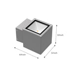 Aria Outdoor Wall Sconce in Sand Gray Aluminum, IP65 Waterproof LED