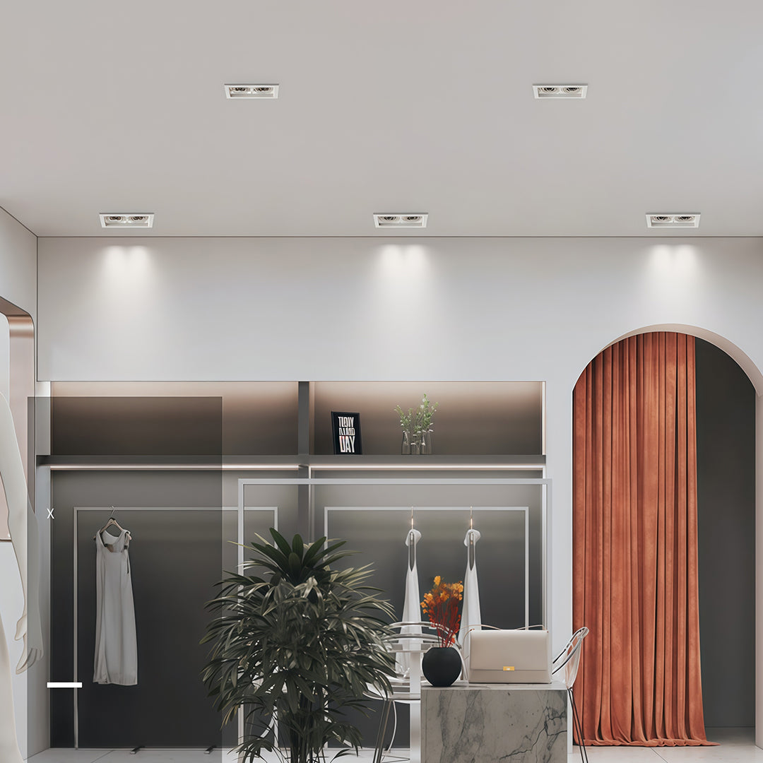 Recessed LED Spotlight with Anti-Glare Trim, Modern Architectural Downlight