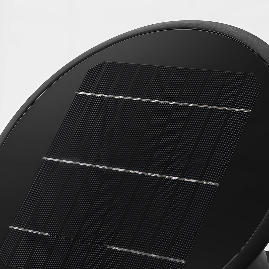 Solar Post Cap Light in Black Aluminum for Outdoor Pillars