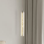 Linear Crystal Pendant Light | Modern Chrome LED Hanging Lamp for Dining Room & Kitchen Island