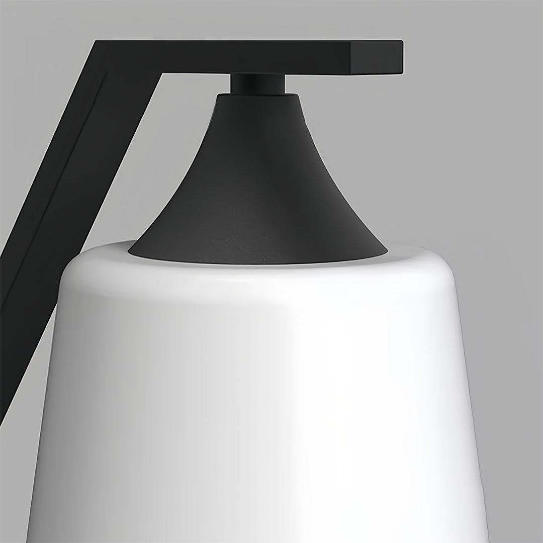European Black Outdoor Wall Sconce with Clear Glass Shade