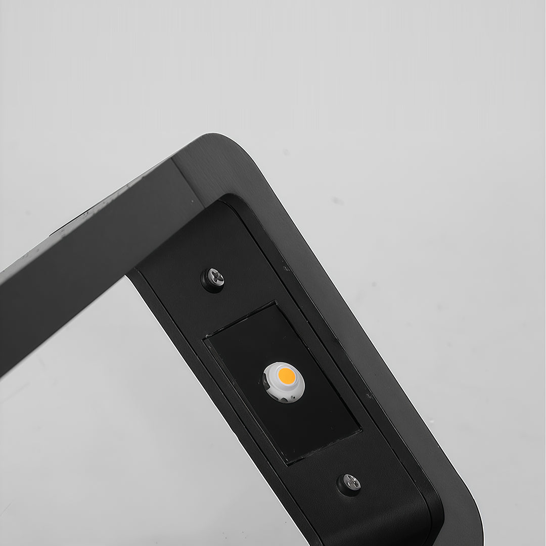 Minimalist Black Square Outdoor Bollard Light for Pathways