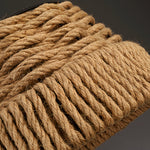 Artisan Hemp Rope Pendant Light with Iron Shade – Vintage Industrial Ceiling Lamp