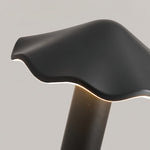 Industrial Umbrella Pathway Light in Black Aluminum for Outdoor Walkways