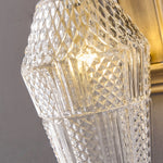 French Retro Brass LED Wall Sconce with Glass Shade for Elegant Interiors