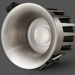 Lumina Recessed Spotlight Duo – Frameless Silver, Glare-Free LED & COB