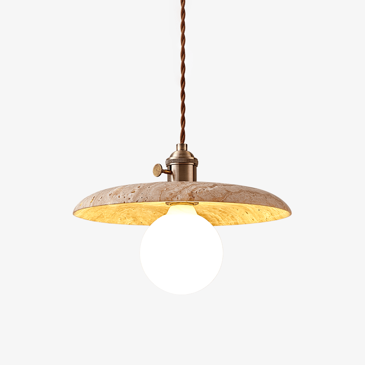 Renzo Travertine Pendant Light – Natural Stone Illumination