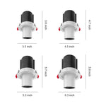Recessed LED Downlight in White Aluminum with Anti-Glare Design