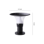 Solar Post Cap Light in Black Aluminum for Outdoor Pillars
