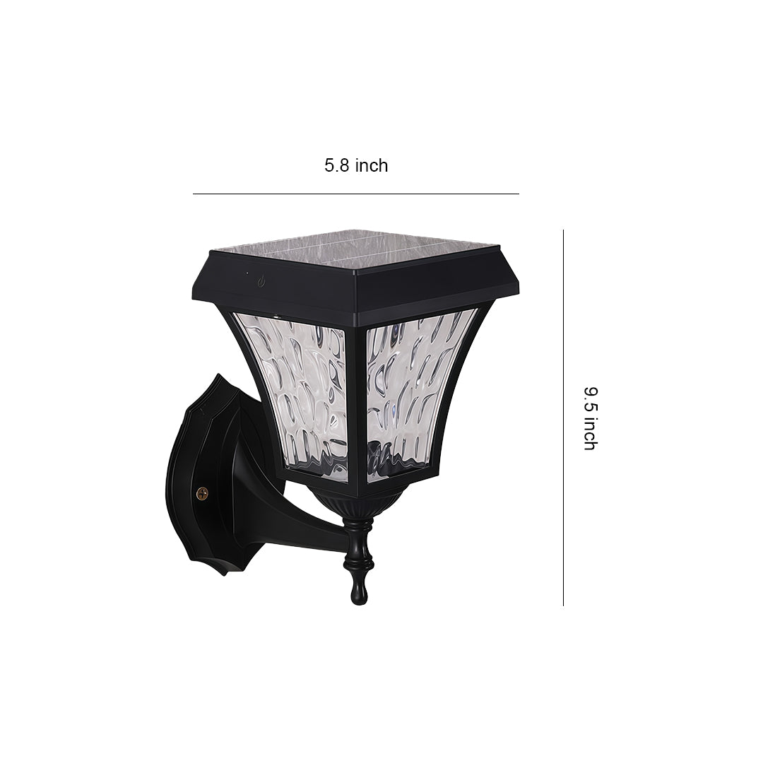 Aria Solar Wall Sconce — Modern Outdoor Lighting in Black Aluminum