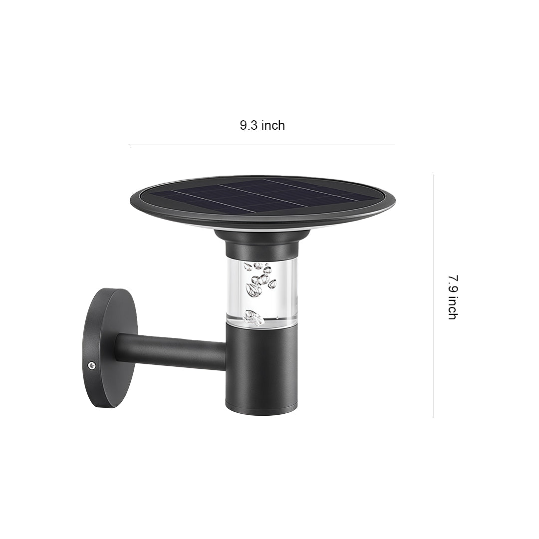 Solar-Powered Architectural Wall Sconce for Outdoor Elegance