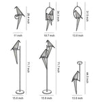 Origami Crane Wall Sconce in Gold Accent, Modern Nordic Bird Light