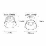 Lumina Recessed Spotlight Duo – Frameless Silver, Glare-Free LED & COB