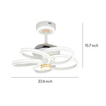 White Ceiling Fan with Integrated LED Light – Modern Nordic Design