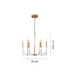 Aurelia Acrylic Chandelier – Modern Minimalist Gold Pendant Light for Dining and Living Spaces