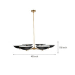 Noir et Or Chandelier – Contemporary French Vintage Six-Light Pendant