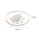 Lumina White Ceiling Fan with Integrated LED Ring Light