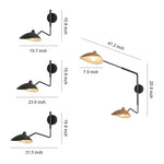 Swing Arm Wall Sconce with Full Spectrum LED, Industrial Modern