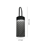 Minimalist Black Outdoor Pendant Lantern with Warm LED Glow