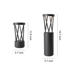 Outdoor Bollard Path Lights in Sand-Black Aluminum with Warm LED Glow