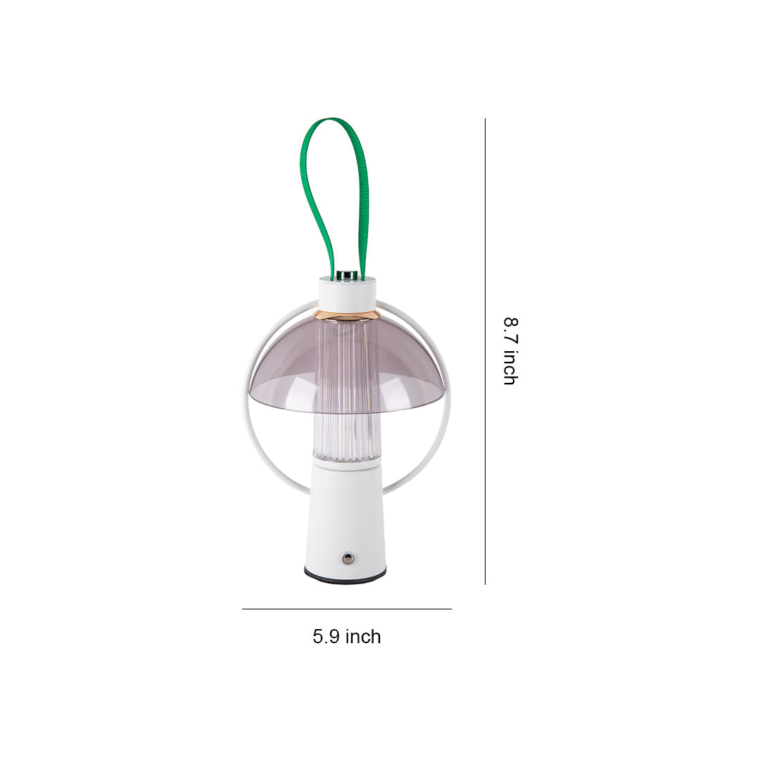 Lumina Circle Table Lamp in Iron and Acrylic, Dimmable LED