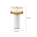 Nordic Cylinder Table Lamp with Stepless Dimming, Rechargeable LED