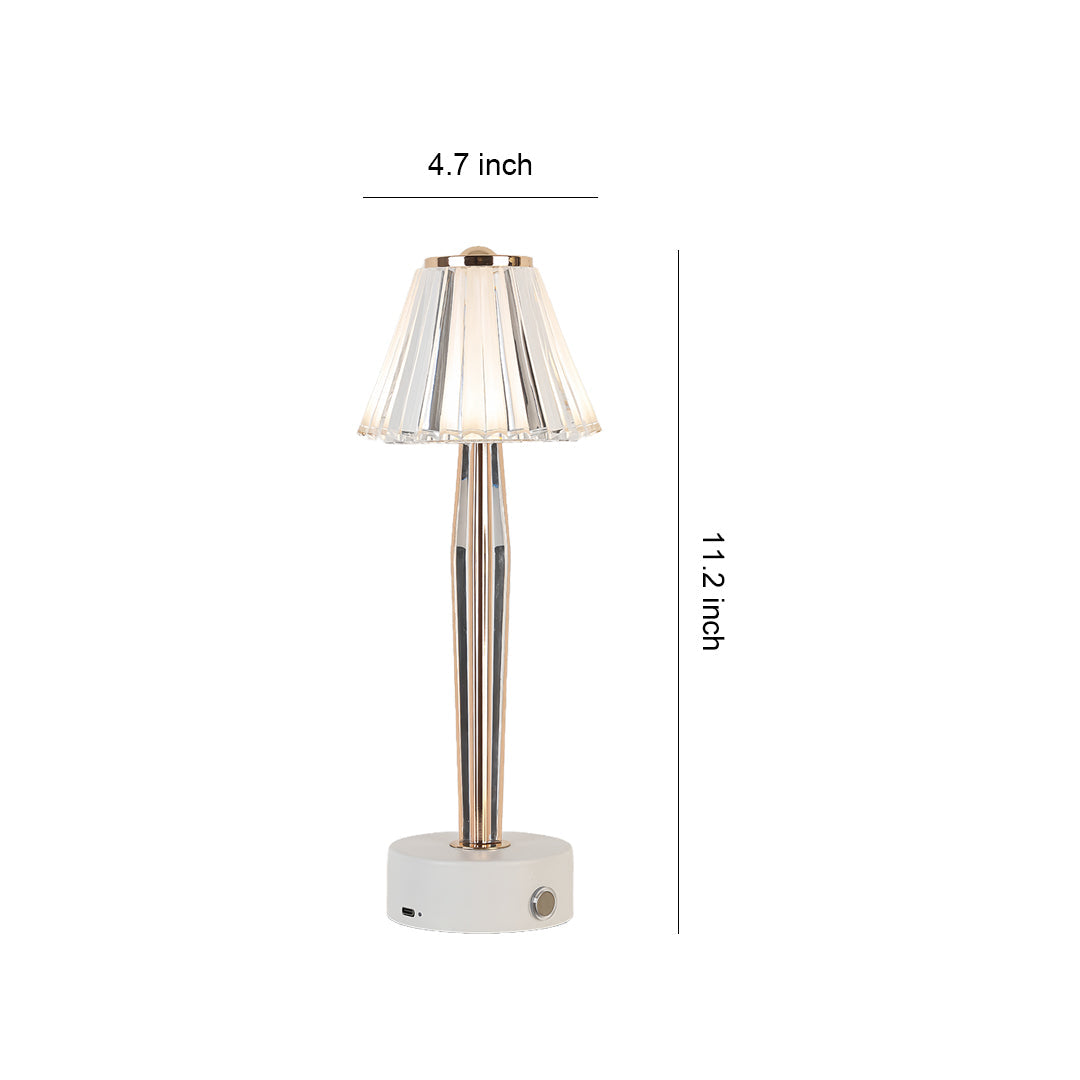 Classic Touch Table Lamp with USB Charging, Iron & Acrylic