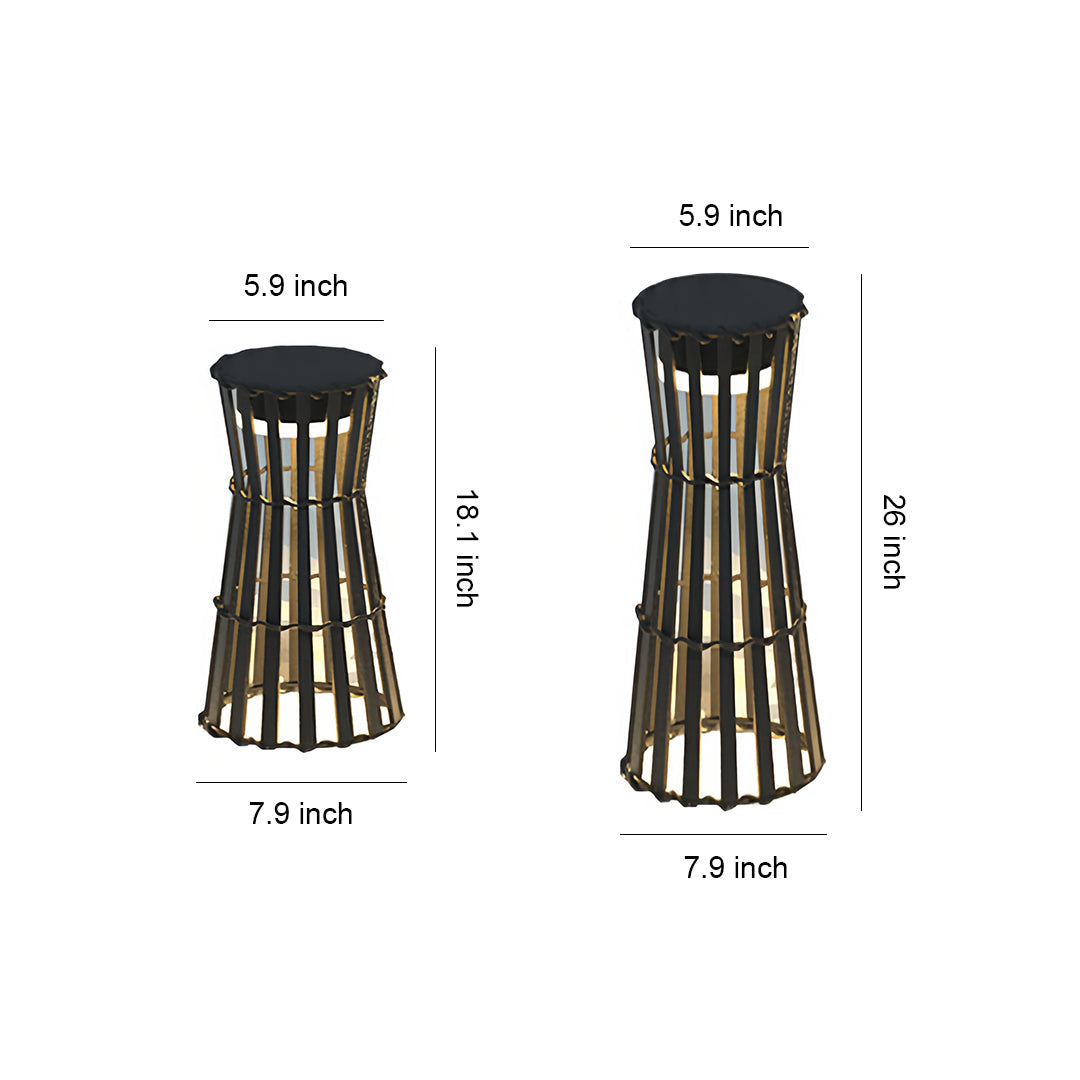 Modern Outdoor Lantern in Black Stainless Steel with LED