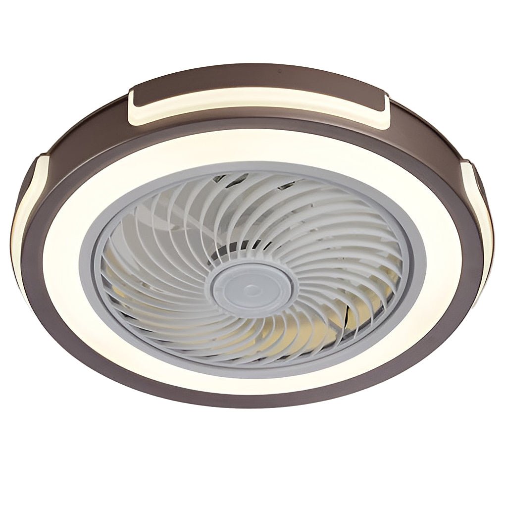 Dimmable Led Bladeless Ceiling Fan Light Flush Mount Ceiling Fan Lamp With Remote Control