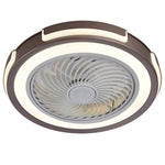 Dimmable Led Bladeless Ceiling Fan Light Flush Mount Ceiling Fan Lamp With Remote Control