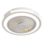 Dimmable Led Bladeless Ceiling Fan Light Flush Mount Ceiling Fan Lamp With Remote Control