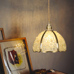 Vintage Crystal Pendant Light in Solid Copper, Small Scale