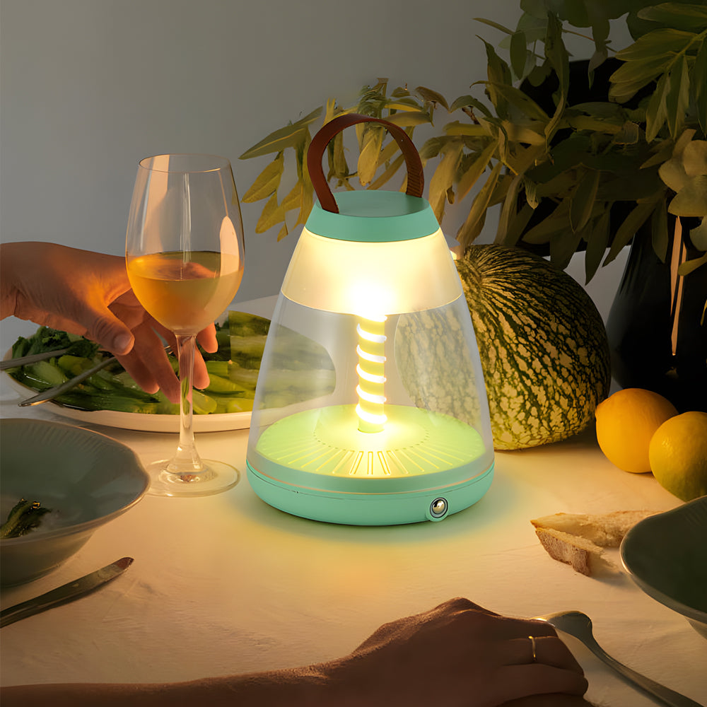 Lumina Spiral Portable LED Table Lamp – Rechargeable Ambient Light for Modern Interiors