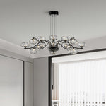 Modern LED Chandelier with Magic Bean Glass Shades – 9 or 16 Lights