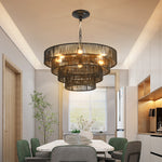 Zen-Inspired Japanese Chandelier with Natural Jute Rope – 6 or 8 Lights