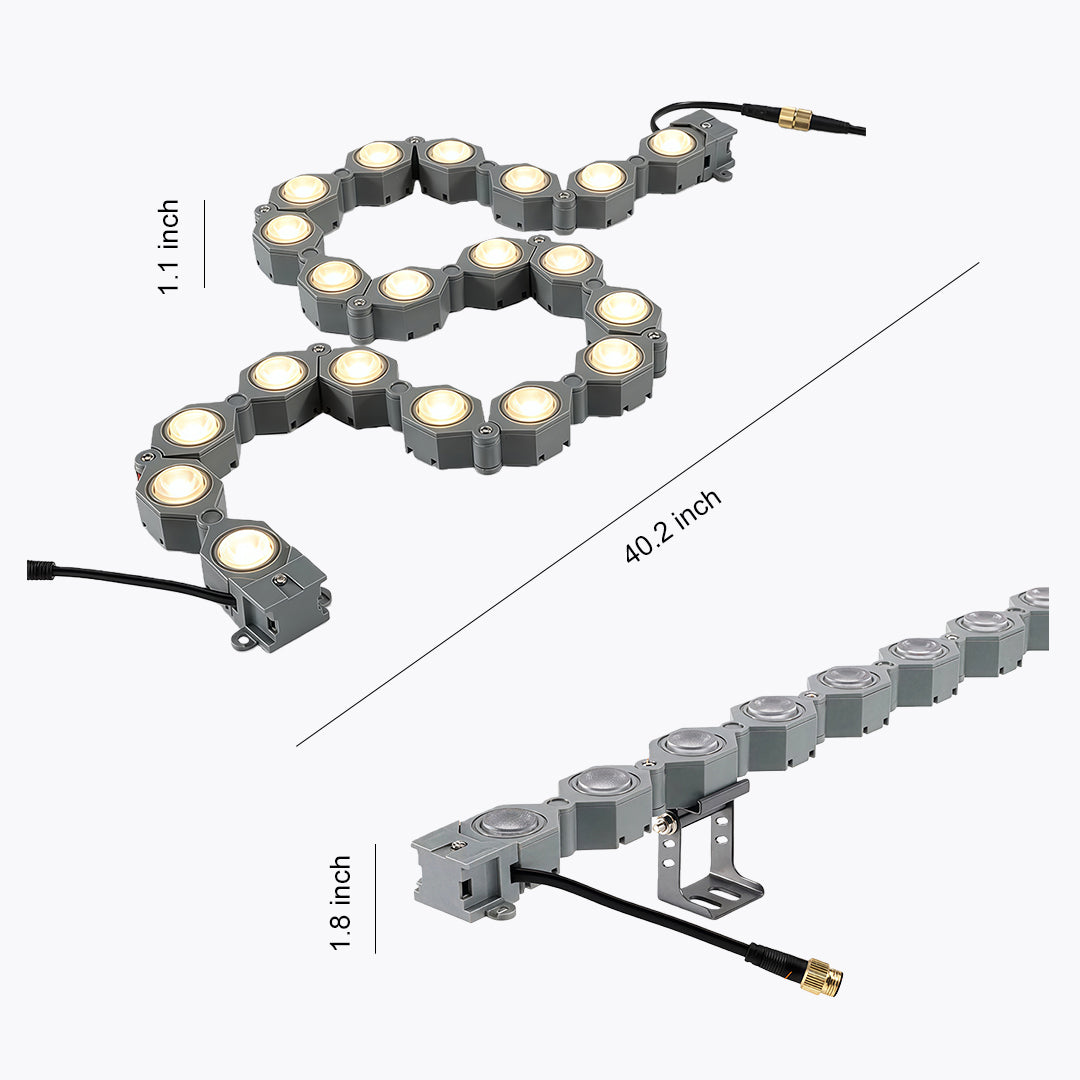Modular Outdoor Wall Washer Light, Waterproof LED Strip