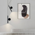 Modern Black Cylinder Pendant Light with Adjustable Hanging Length for Kitchen Island