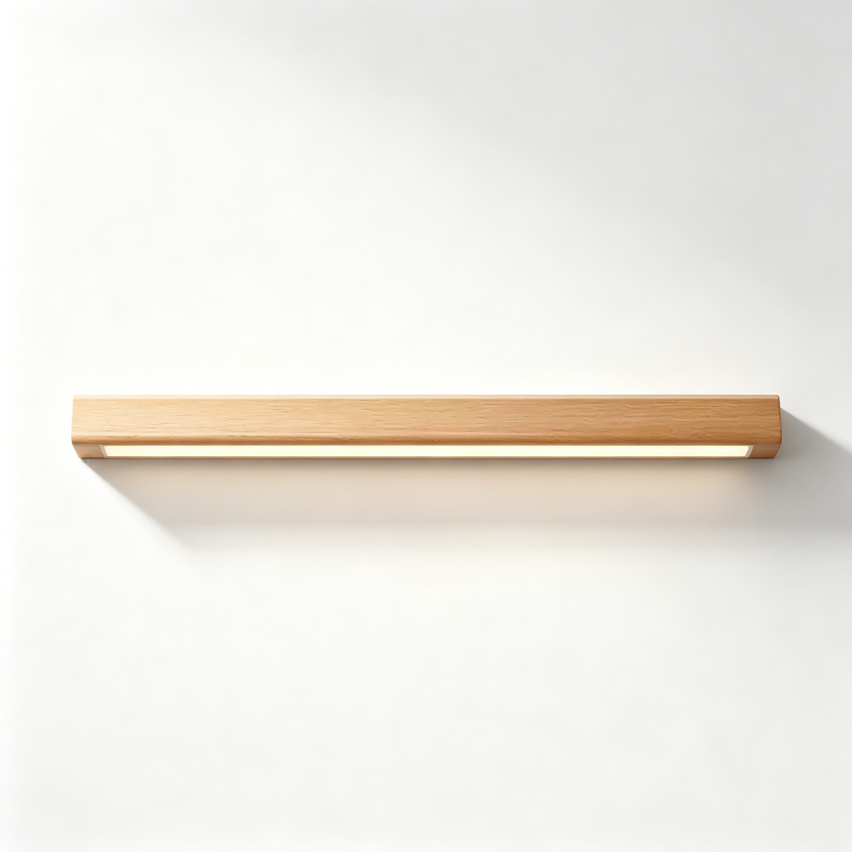Nordic Minimalist Wooden Linear Wall Lamp – LED Bedside Background Light