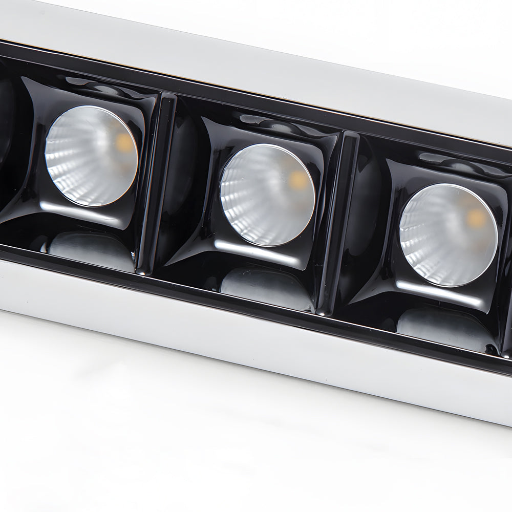 Linear Recessed LED Ceiling Spotlights, Modern Minimalist Architectural Lighting