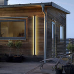 Modern Linear LED Outdoor Wall Light in Black