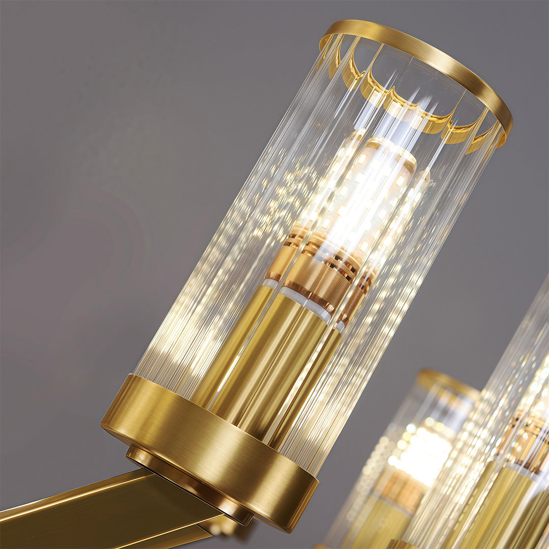Aurelia Double Glass Wall Sconce in Pure Copper