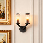 Aurelia Double Glass Wall Sconce in Pure Copper