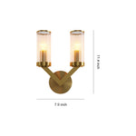 Aurelia Double Glass Wall Sconce in Pure Copper