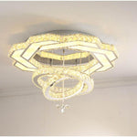 Ambient Crystal Led Flush Mount Light 20 24 31 Gold Or Silver