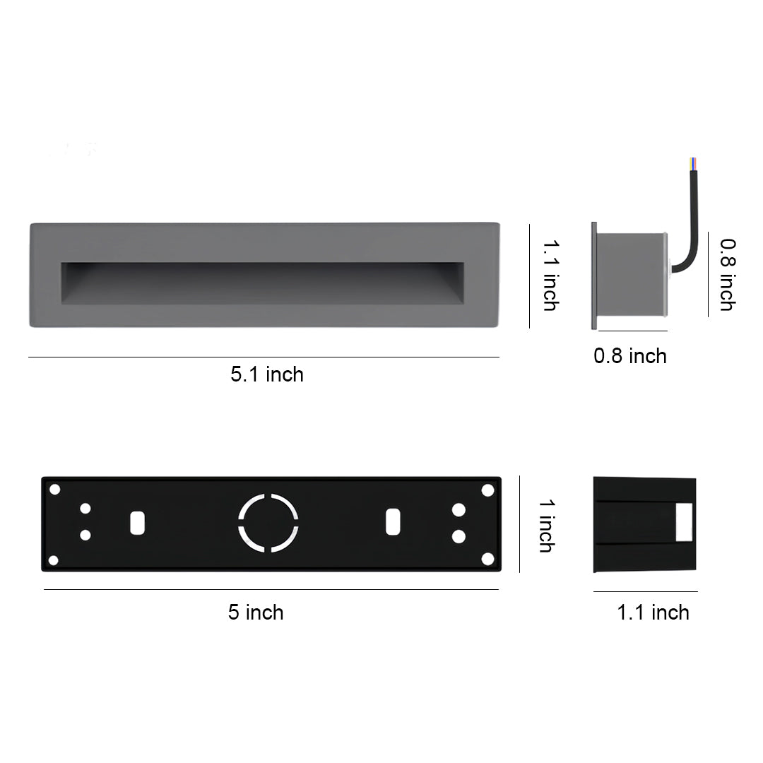 Modern Outdoor Step Lights – Embedded Aluminum Deck Lighting for Pathways